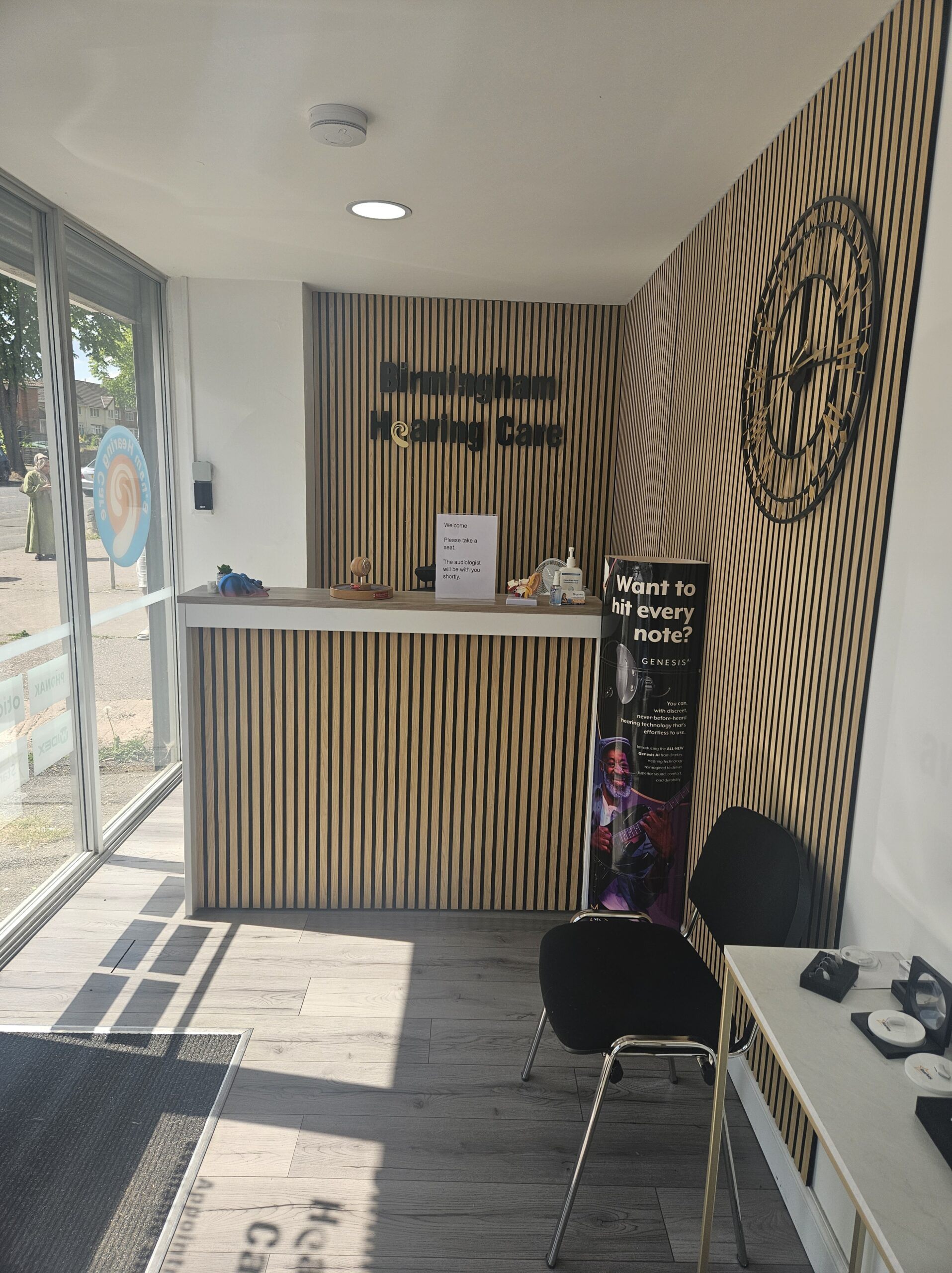 Birmingham Hearing Care modern reception area.